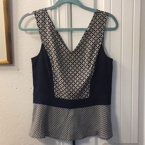 Cute Silky Patterned Peplum Top.